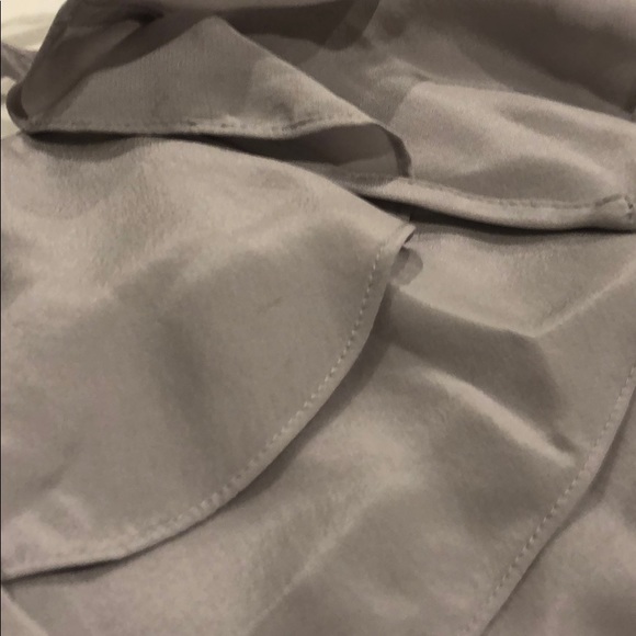 Club Monaco light purple/grey 100% Silk Shirt - Picture 4 of 5